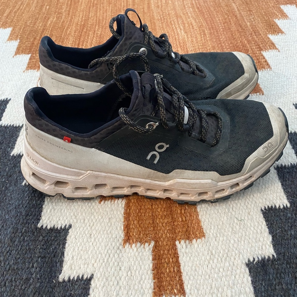 On Running Women's Trail Shoes in Black and White